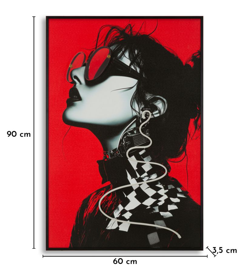 Schilderij On Canvas With Led Psyco -b- 60×3,5×90 cm