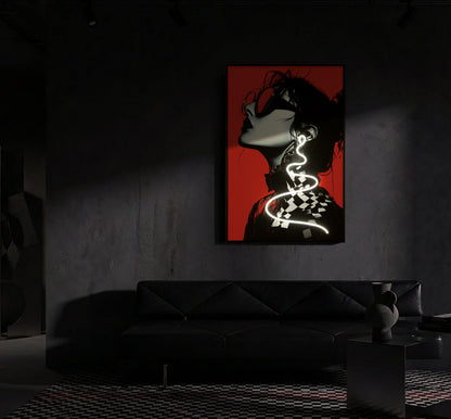 Schilderij On Canvas With Led Psyco -b- 60×3,5×90 cm