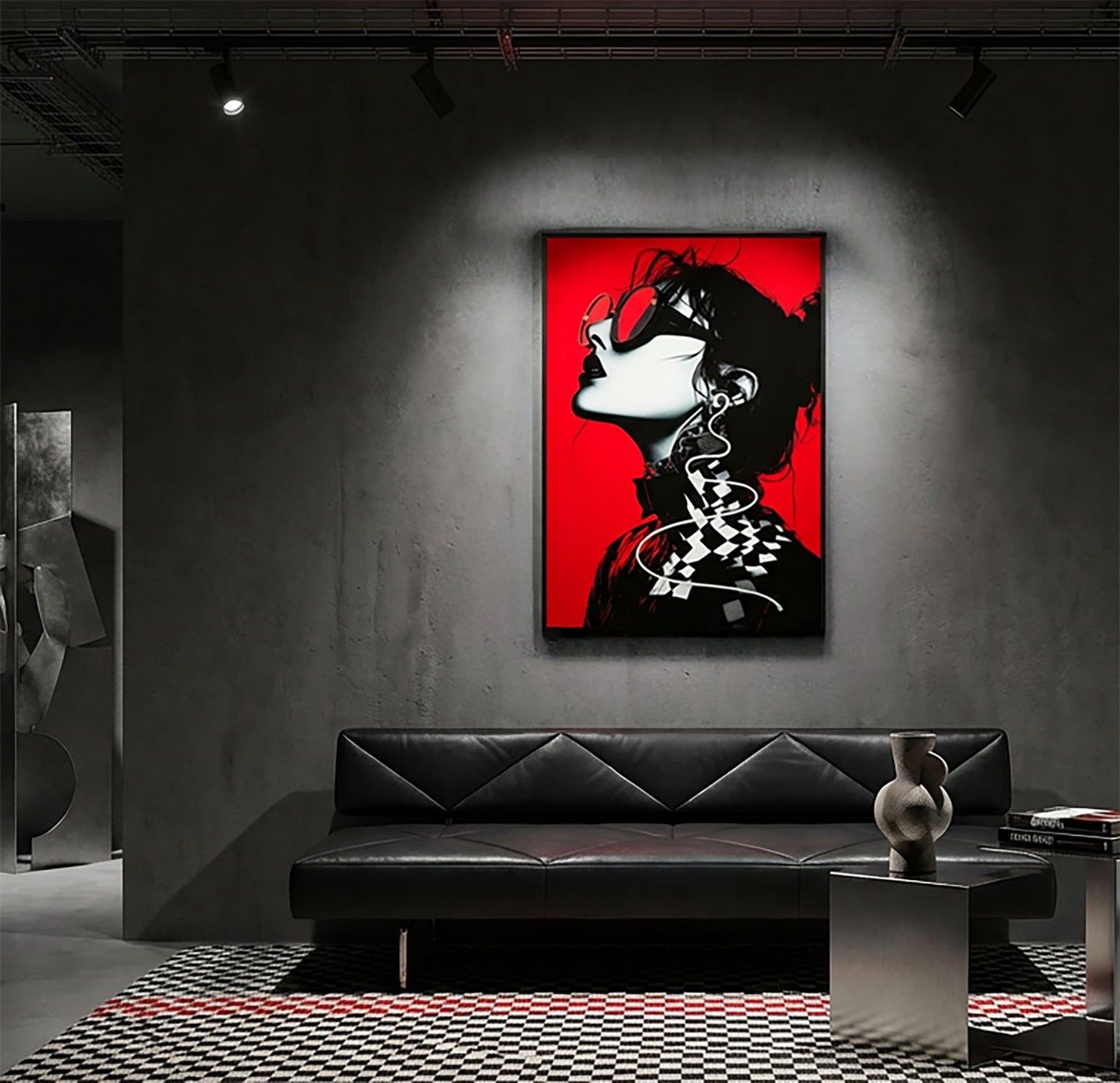 Schilderij On Canvas With Led Psyco -b- 60×3,5×90 cm