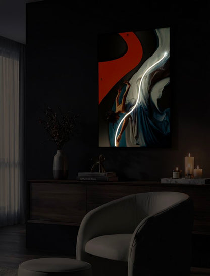 Schilderij On Canvas With Led Dancer 60×3,5×90 cm
