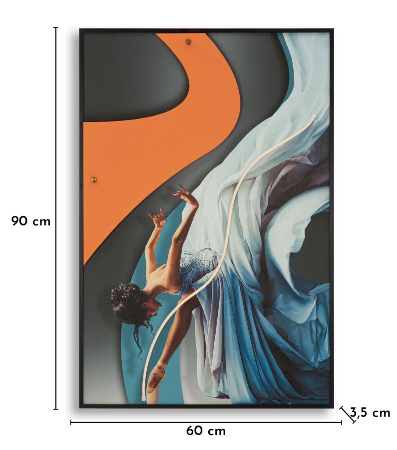 Schilderij On Canvas With Led Dancer 60×3,5×90 cm