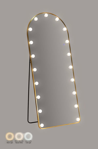 Spiegel Led Floor Mirror Hollywood Arc 70×6 cm