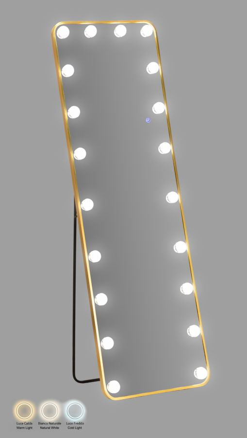 Spiegel Led Floor Mirror Hollywood Rectangular 50×6 cm