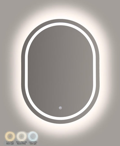 Spiegel Led Wall Mirror Simple Oval 60×3,5×80 cm