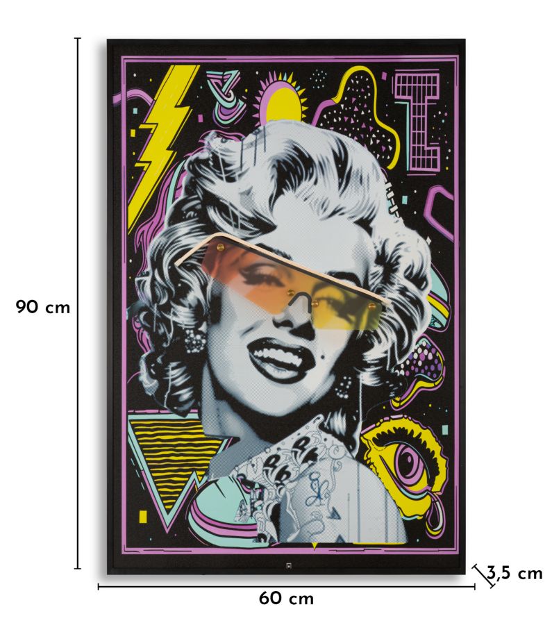 Schilderij On Canvas With Led Marilin 60×3,5×90 cm