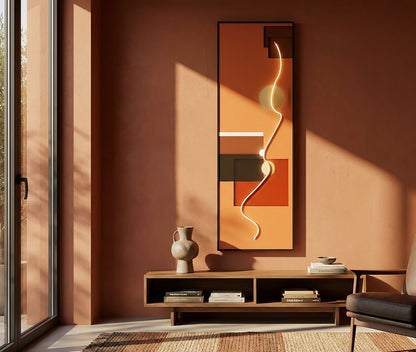 Schilderij On Canvas With Led Abstract 150×3,5×50 cm