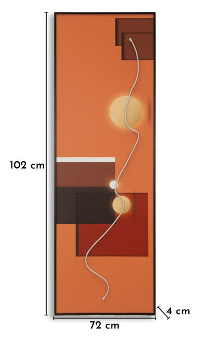 Schilderij On Canvas With Led Abstract 150×3,5×50 cm