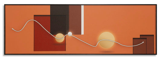 Schilderij On Canvas With Led Abstract 150×3,5×50 cm