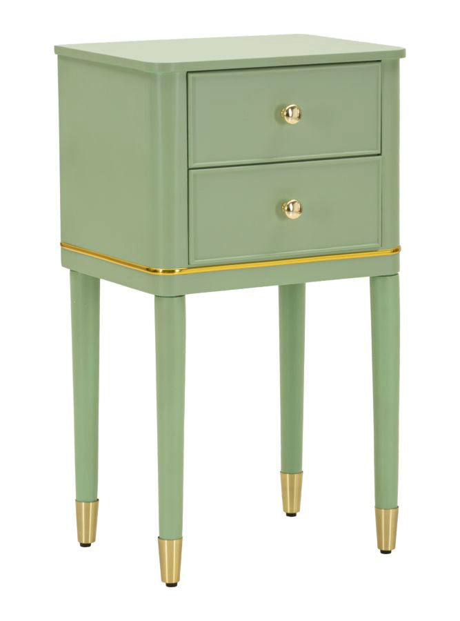 Nachtkastje Camille Bedside Green 40×30×71 cm