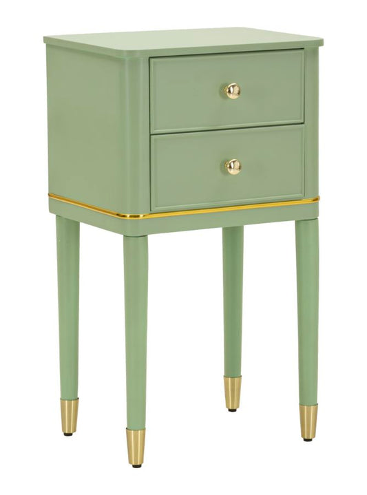 Nachtkastje Camille Bedside Green 40×30×71 cm