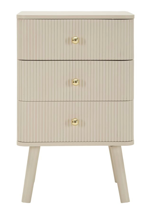 Nachtkastje Shy Bedside 3 Drawers 37,5×34×61 cm