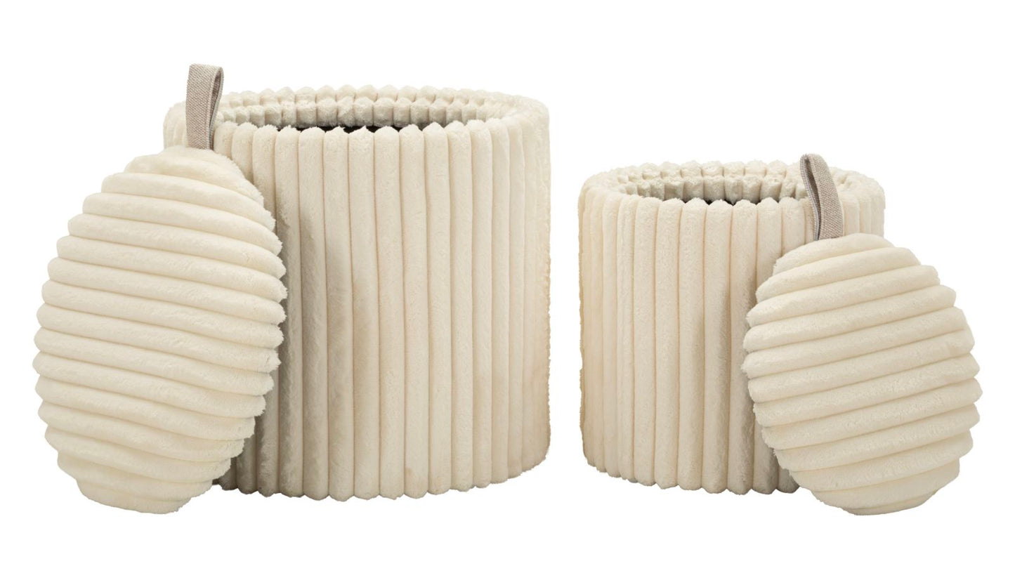 Poef Goteborg Pouf Set 2 Pcs Ø 40×42 cm