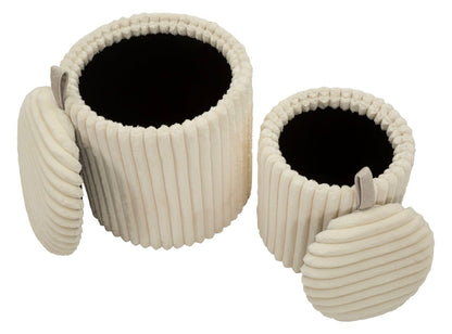 Poef Goteborg Pouf Set 2 Pcs Ø 40×42 cm