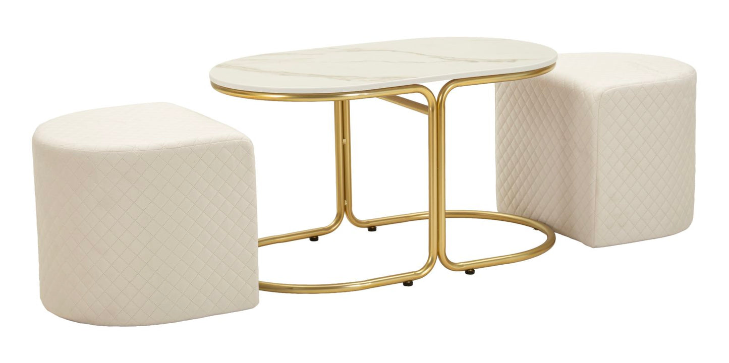 Salontafel Relax Coffee Table With 2 Stool 79×45×44 cm