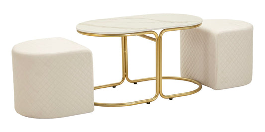 Salontafel Relax Coffee Table With 2 Stool 79×45×44 cm