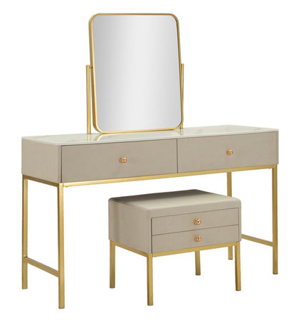 Kaptafel Luxury Dressin Table With Mirror & Stool 120×45×75 cm