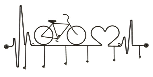 Kapstok Bicycle Wall Hanger Black Nero 59×3,2×26,5 cm