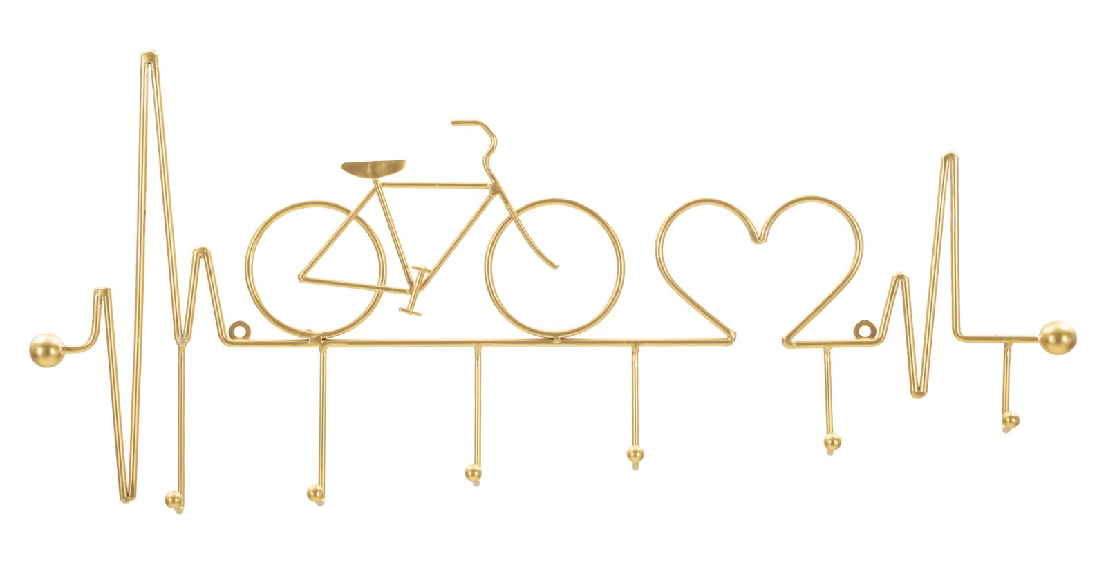 Kapstok Bicycle Wall Hanger Black Gold 59×3,2×26,5 cm