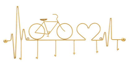 Kapstok Bicycle Wall Hanger Black Gold 59×3,2×26,5 cm