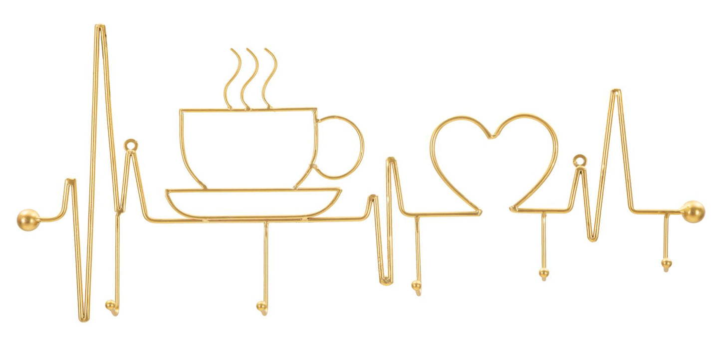 Kapstok Breakfast Wall Hanger Gold 60×3,8×26,7 cm