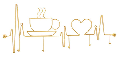 Kapstok Breakfast Wall Hanger Gold 60×3,8×26,7 cm