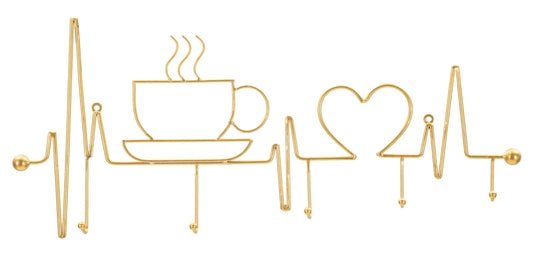 Kapstok Breakfast Wall Hanger Gold 60×3,8×26,7 cm