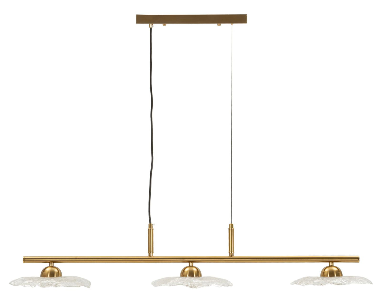 Plafondlamp Emily 3 Light Ceiling Lamp Trasparent Glass 100×24×18 cm