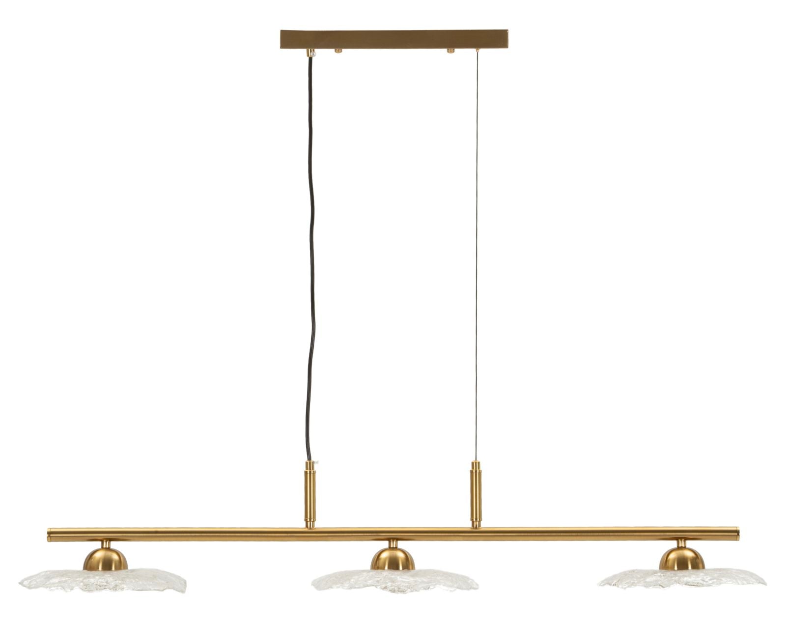 Plafondlamp Emily 3 Light Ceiling Lamp Trasparent Glass 100×24×18 cm