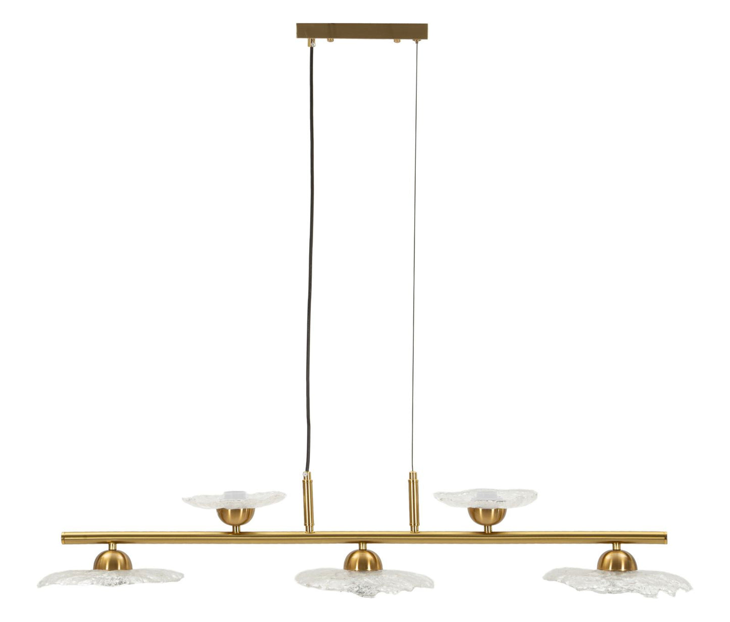 Plafondlamp Emily 5 Light Ceiling Lamp Trasparent Glass 100×24×18 cm