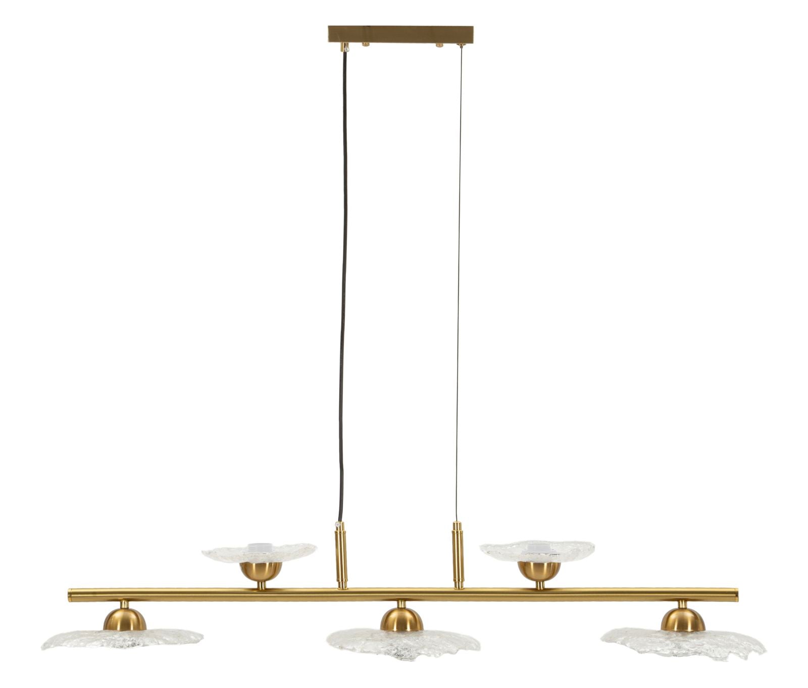 Plafondlamp Emily 5 Light Ceiling Lamp Trasparent Glass 100×24×18 cm