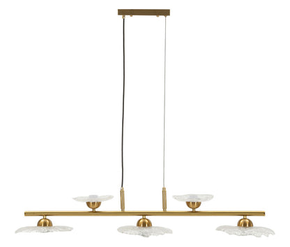 Plafondlamp Emily 5 Light Ceiling Lamp Trasparent Glass 100×24×18 cm