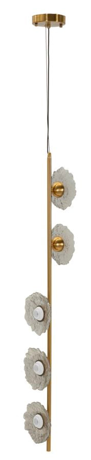 Plafondlamp Emily Vertical Ceiling Lamp Grey Glass 15×16×110 cm