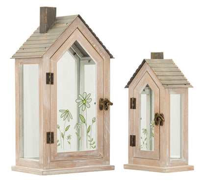 Lantaarn Flower Lantern Set 2 Pcs 18×13×36 cm