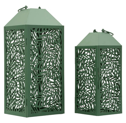 Lantaarn Carving Lantern Set 2 Pcs 17,8×17,8×44 cm