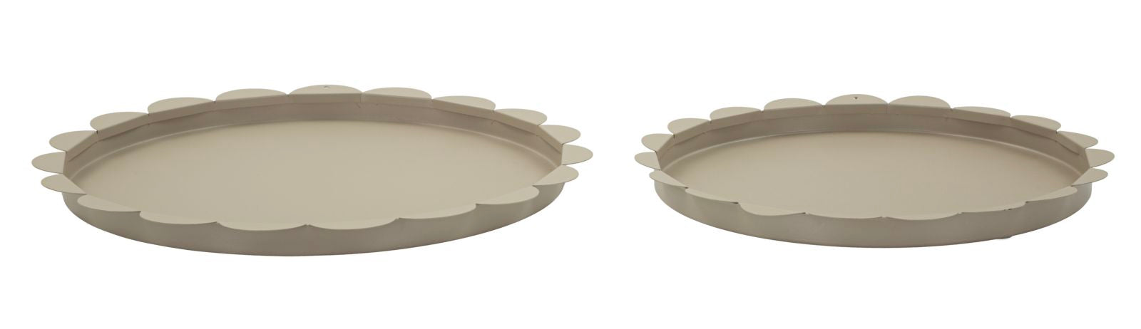 Dienblad Saturn Tray Round Dove Grey Set 2 Pcs Ø 33×2 cm