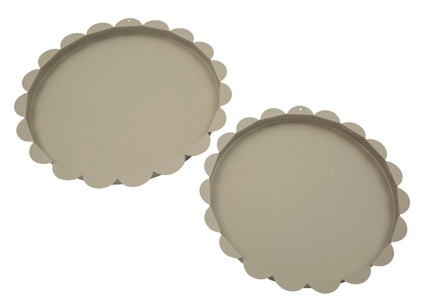 Dienblad Saturn Tray Round Dove Grey Set 2 Pcs Ø 33×2 cm
