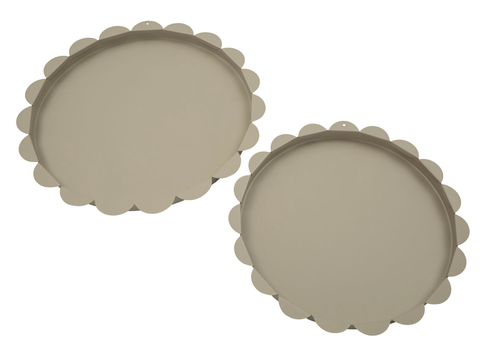 Dienblad Saturn Tray Round Dove Grey Set 2 Pcs Ø 33×2 cm