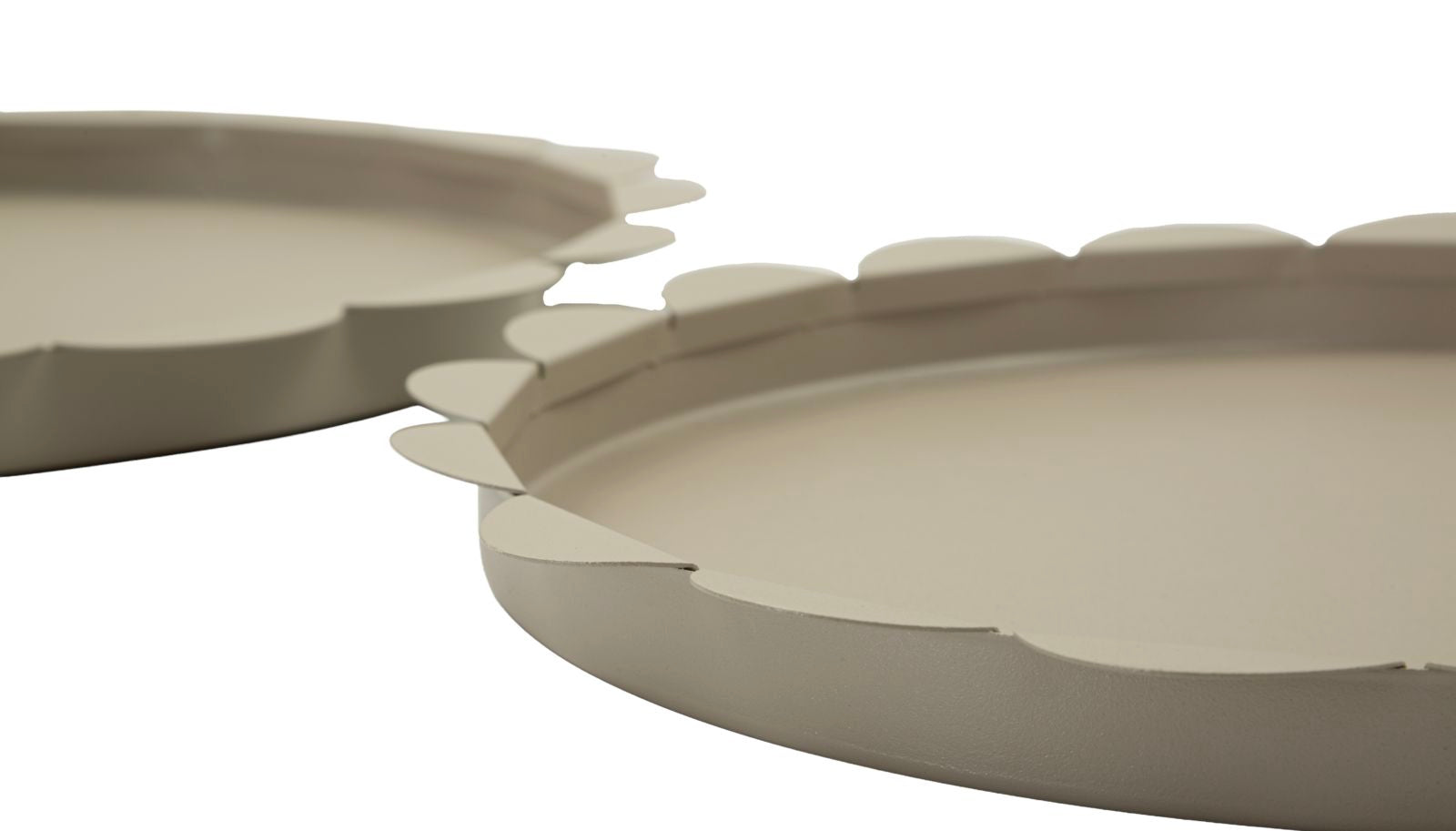 Dienblad Saturn Tray Round Dove Grey Set 2 Pcs Ø 33×2 cm