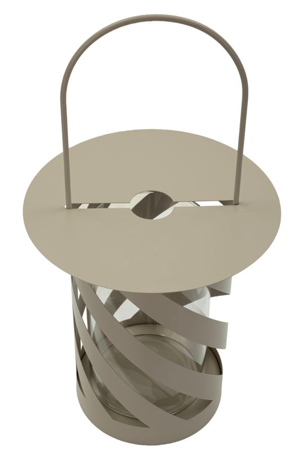 Lantaarn Twist Saturn Lantern Dove Grey Ø 23×43 cm