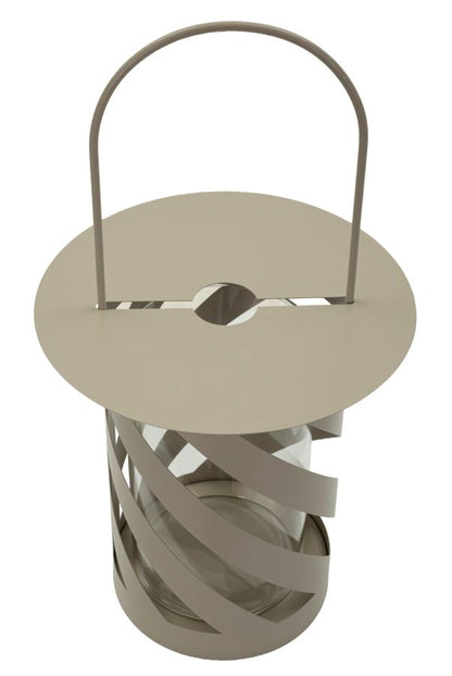 Lantaarn Twist Saturn Lantern Dove Grey Ø 23×43 cm