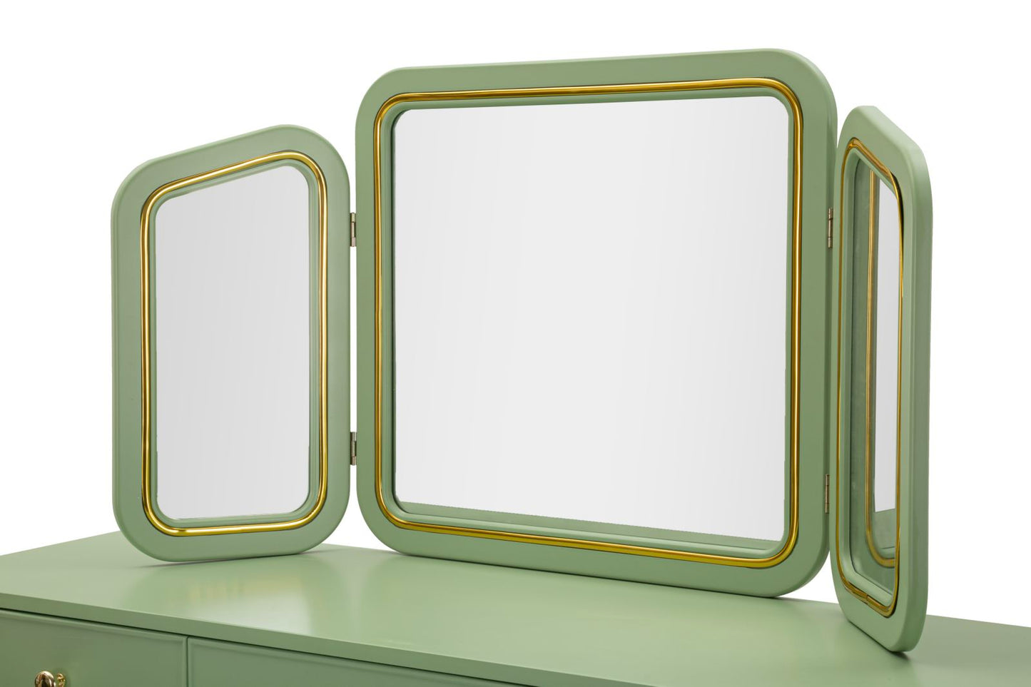 Kaptafel Camille Dressin Table With Mirror & Stool Green 120×37×79 cm