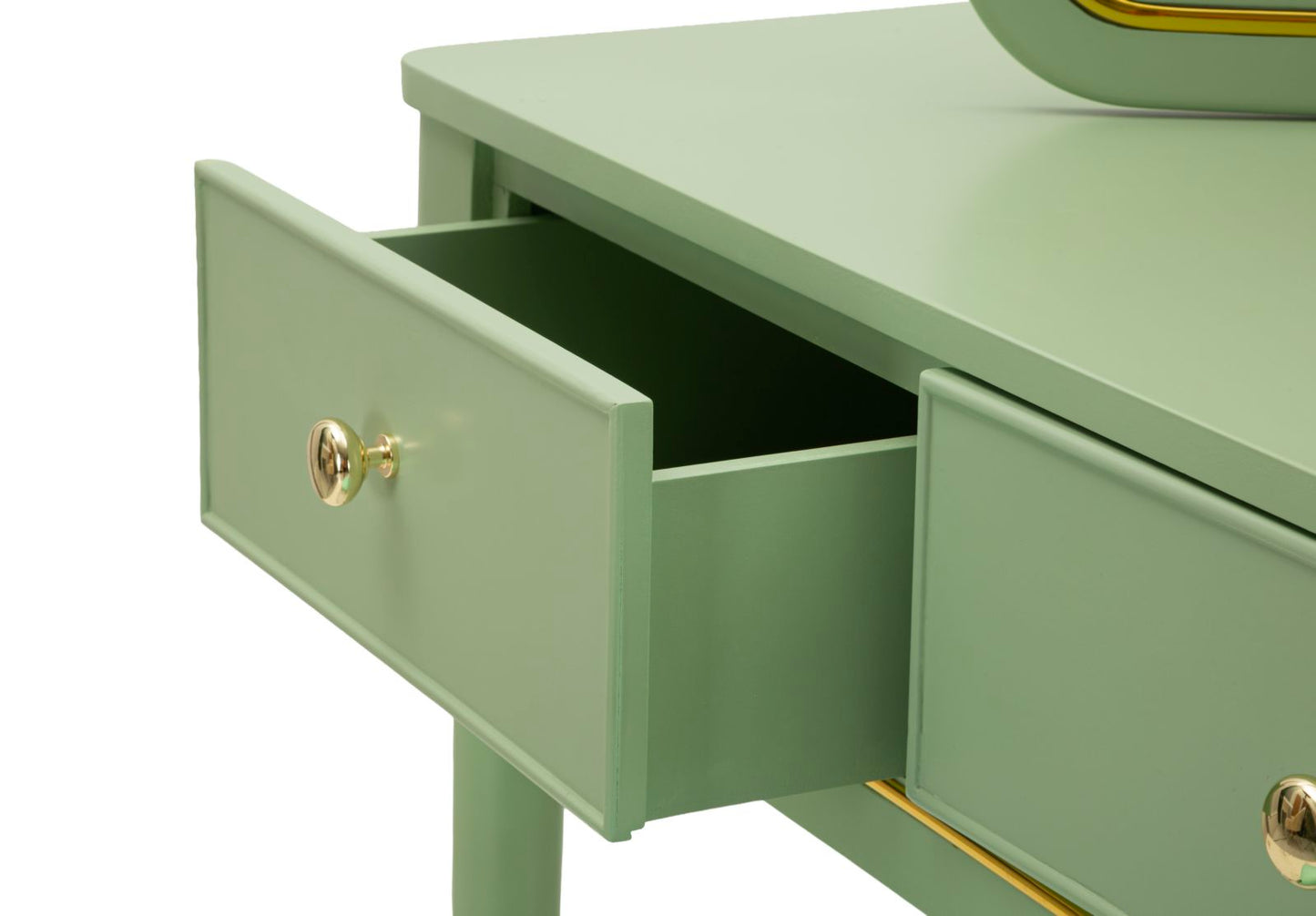 Kaptafel Camille Dressin Table With Mirror & Stool Green 120×37×79 cm