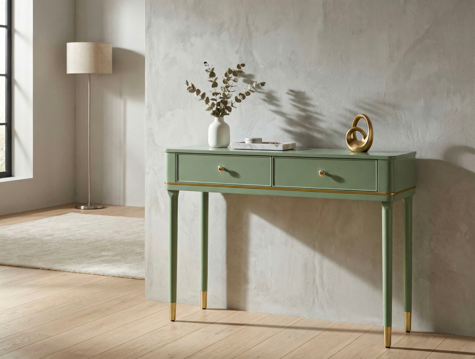 Consoletafel Camille Console Green 101×37×78 cm