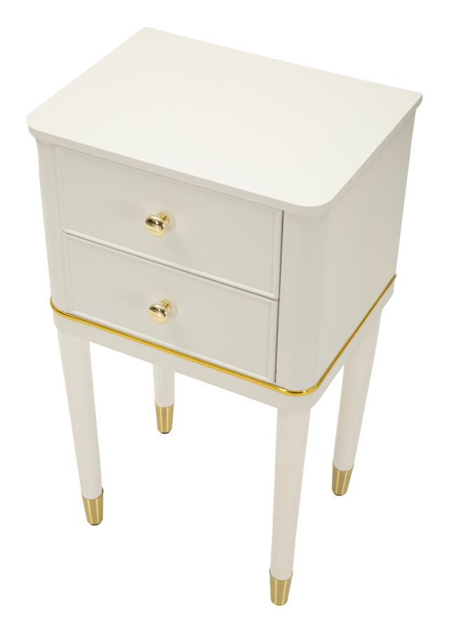 Nachtkastje Camille Bedside White 40×30×71 cm