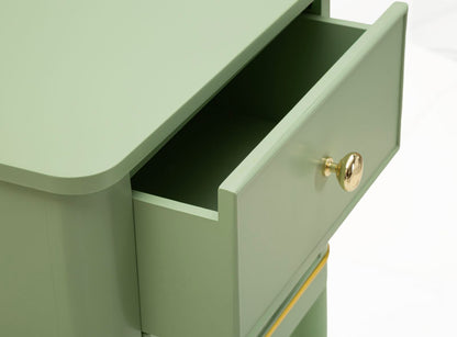 Nachtkastje Camille Bedside Green 40×30×71 cm