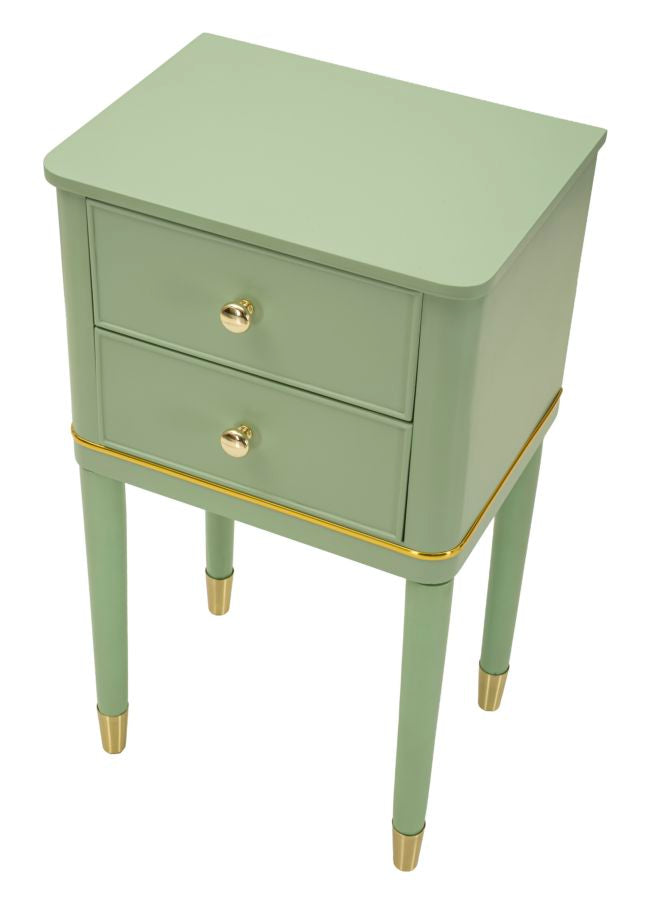 Nachtkastje Camille Bedside Green 40×30×71 cm