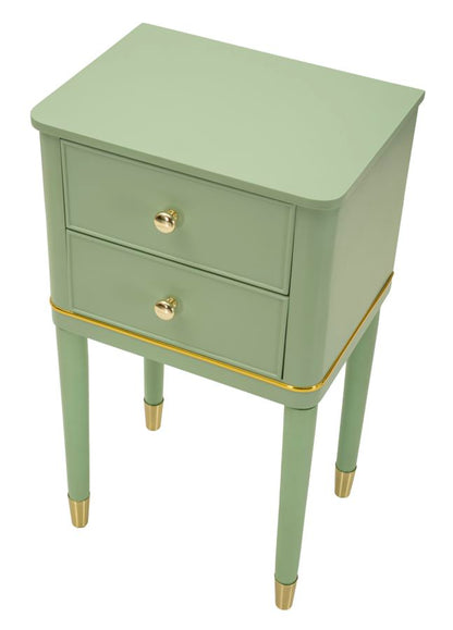 Nachtkastje Camille Bedside Green 40×30×71 cm
