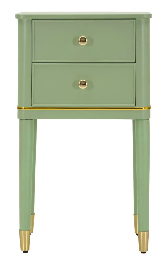Nachtkastje Camille Bedside Green 40×30×71 cm