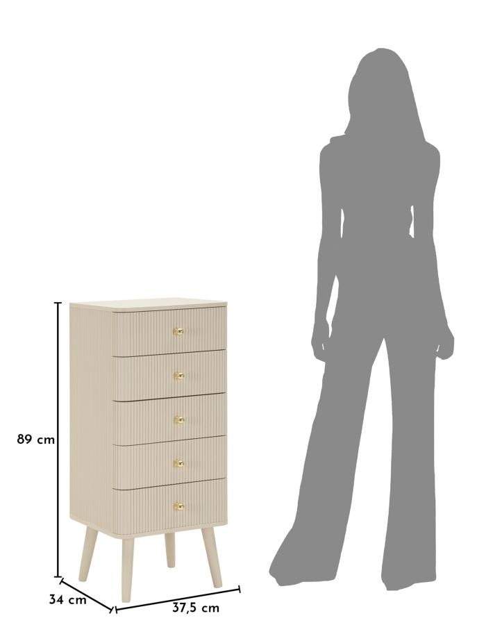 Ladekast Shy Drawers 37,5×34×89 cm