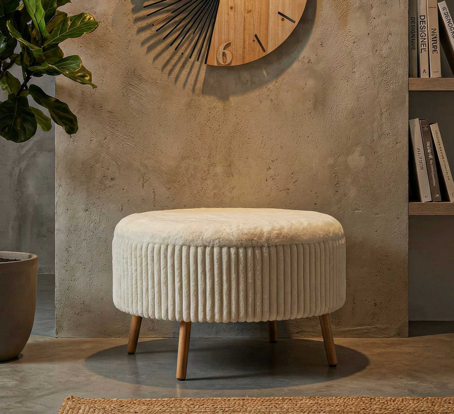 Poef Goteborg Big Pouf Ø 83×56 cm